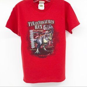 T Rex Shirt Dinosaur Red Boy Medium (8-10)